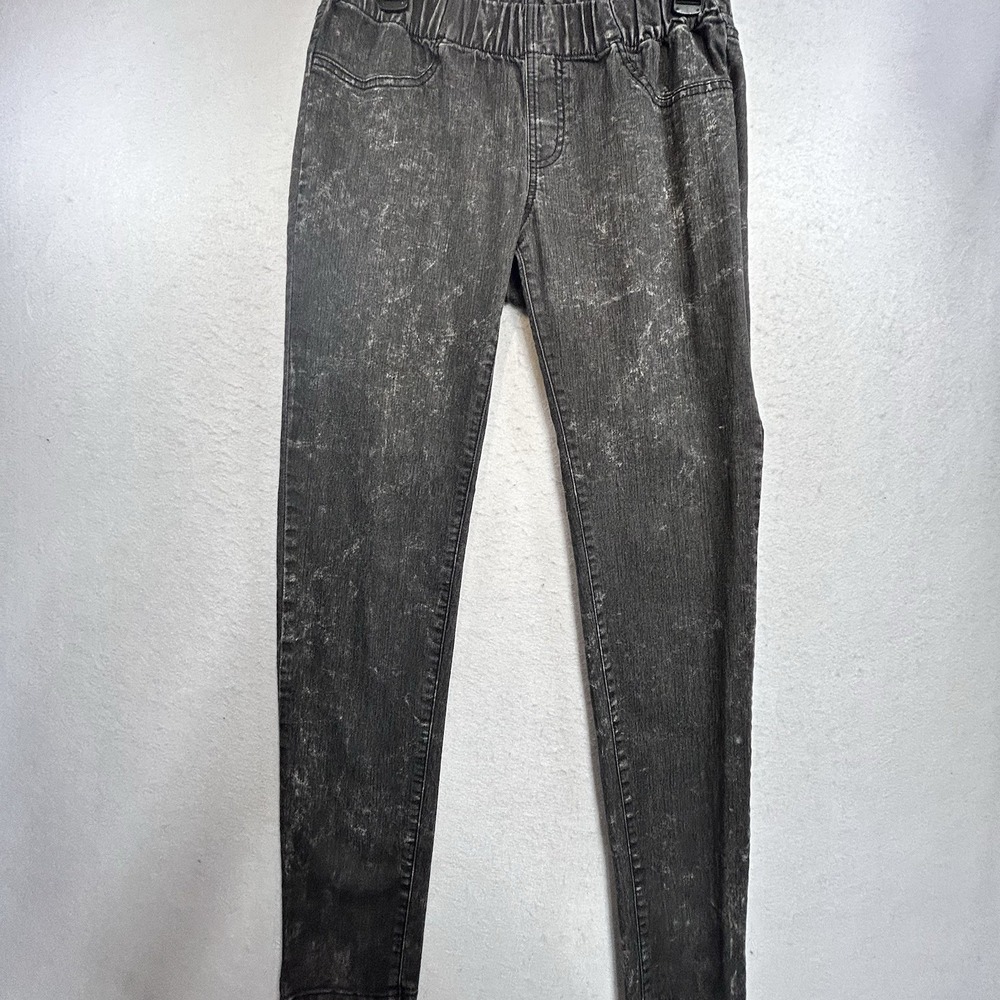 Cello Black Acid Wash Skinny Jeans Size XL Elastic Waist